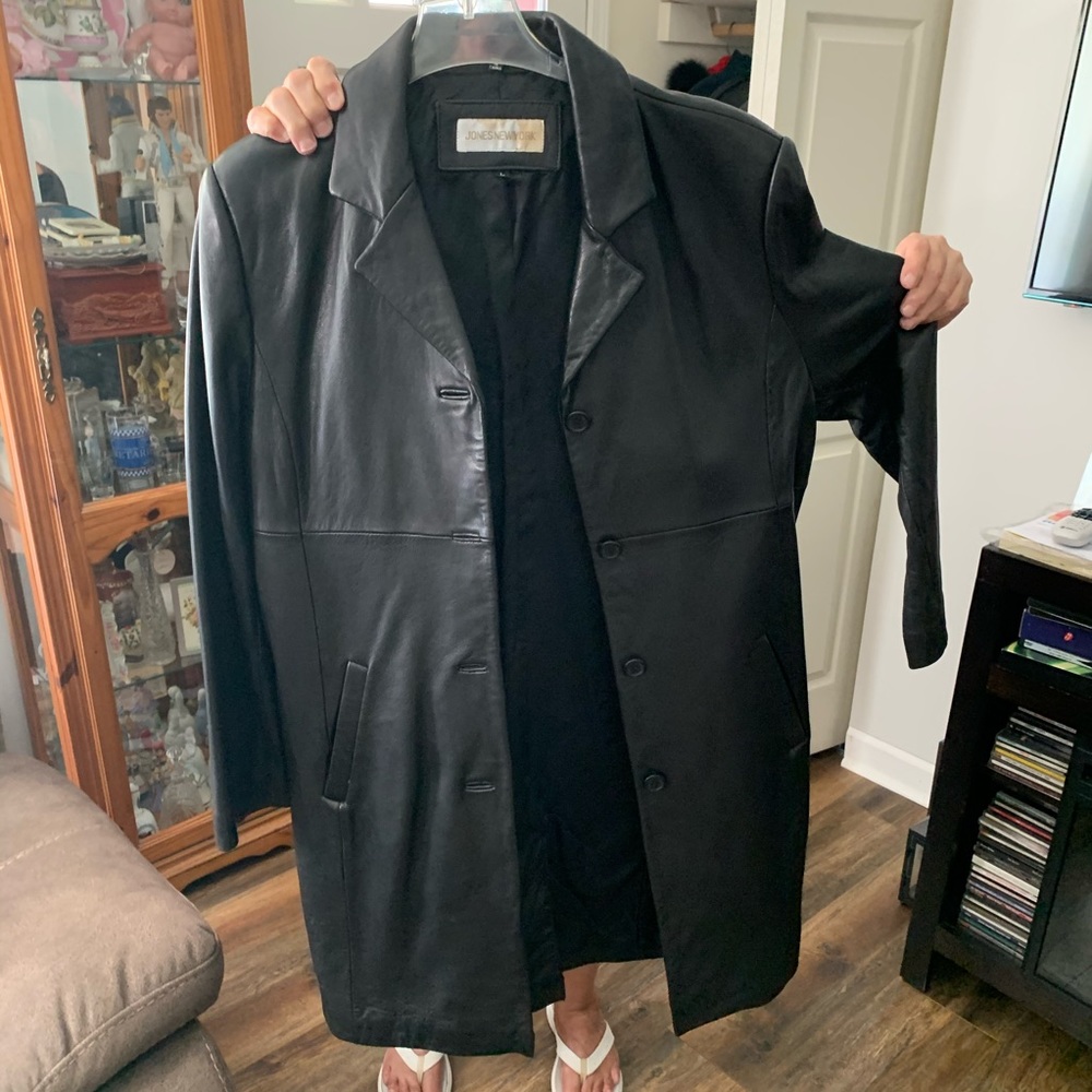 Jones New York Leather Coat